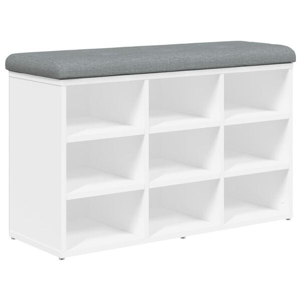 Schuhbank mit Polstersitz Weiß 82x32x50 cm - 34% Rabatt