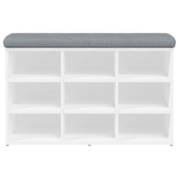 Schuhbank mit Polstersitz Weiß 82x32x50 cm - 34% Rabatt