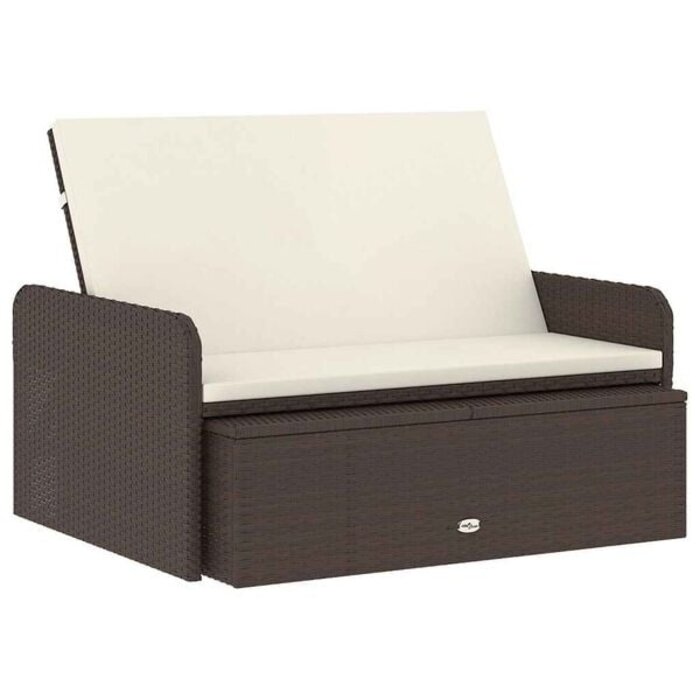 Gemütliches Poly-Rattan Loungeset 2-teilig Braun - 35% Rabatt