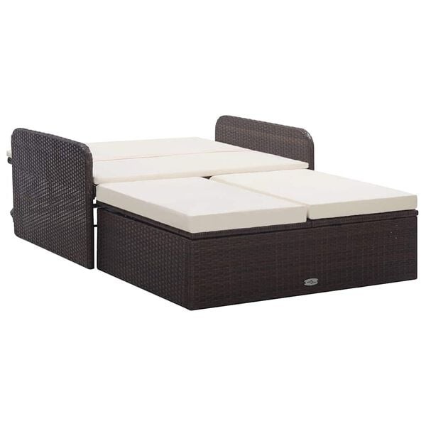 Gemütliches Poly-Rattan Loungeset 2-teilig Braun - 35% Rabatt