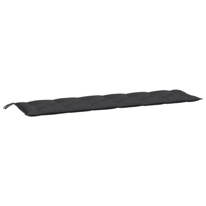 Gartenbankauflagen 2er Set 200x50x7 cm Schwarz - 33% Rabatt