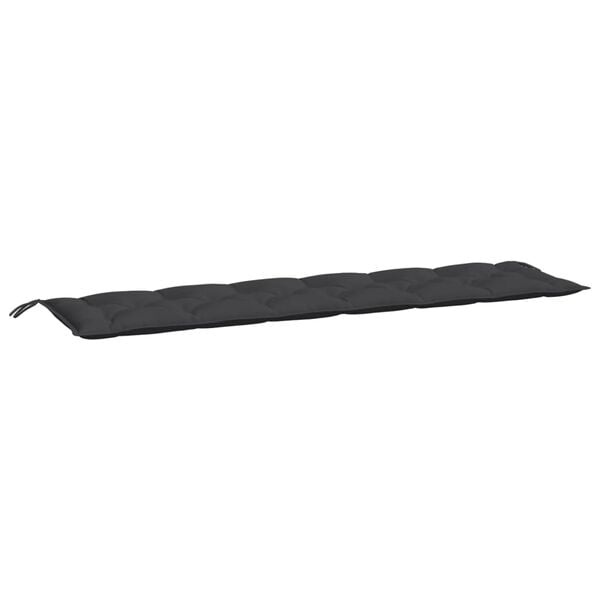 Gartenbankauflagen 2er Set 200x50x7 cm Schwarz - 33% Rabatt