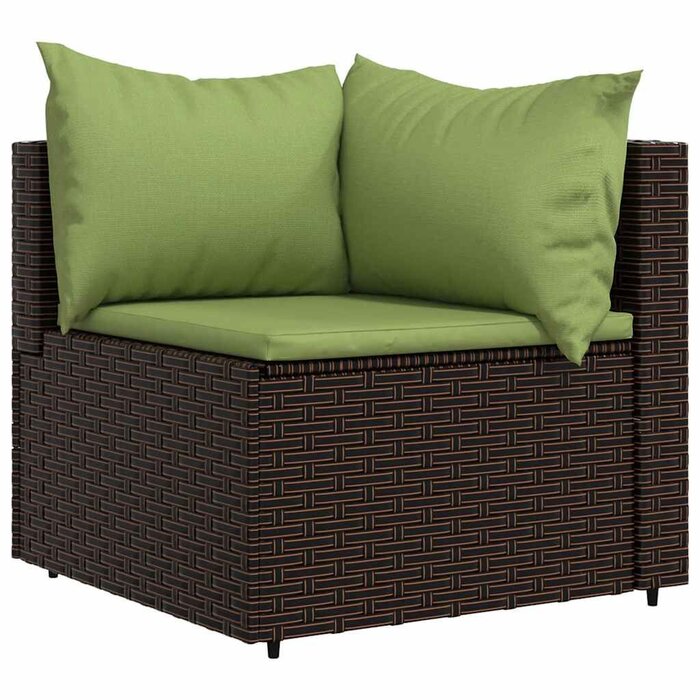 3-tlg. Garten-Loungeset Polyrattan Braun - 35% Rabatt