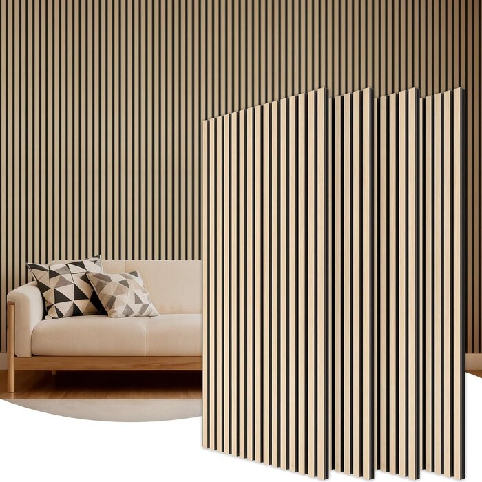 Akustik-Wandpaneele 4er-Set 120x60cm - 34% Rabatt - Holz Optik Schallschutz