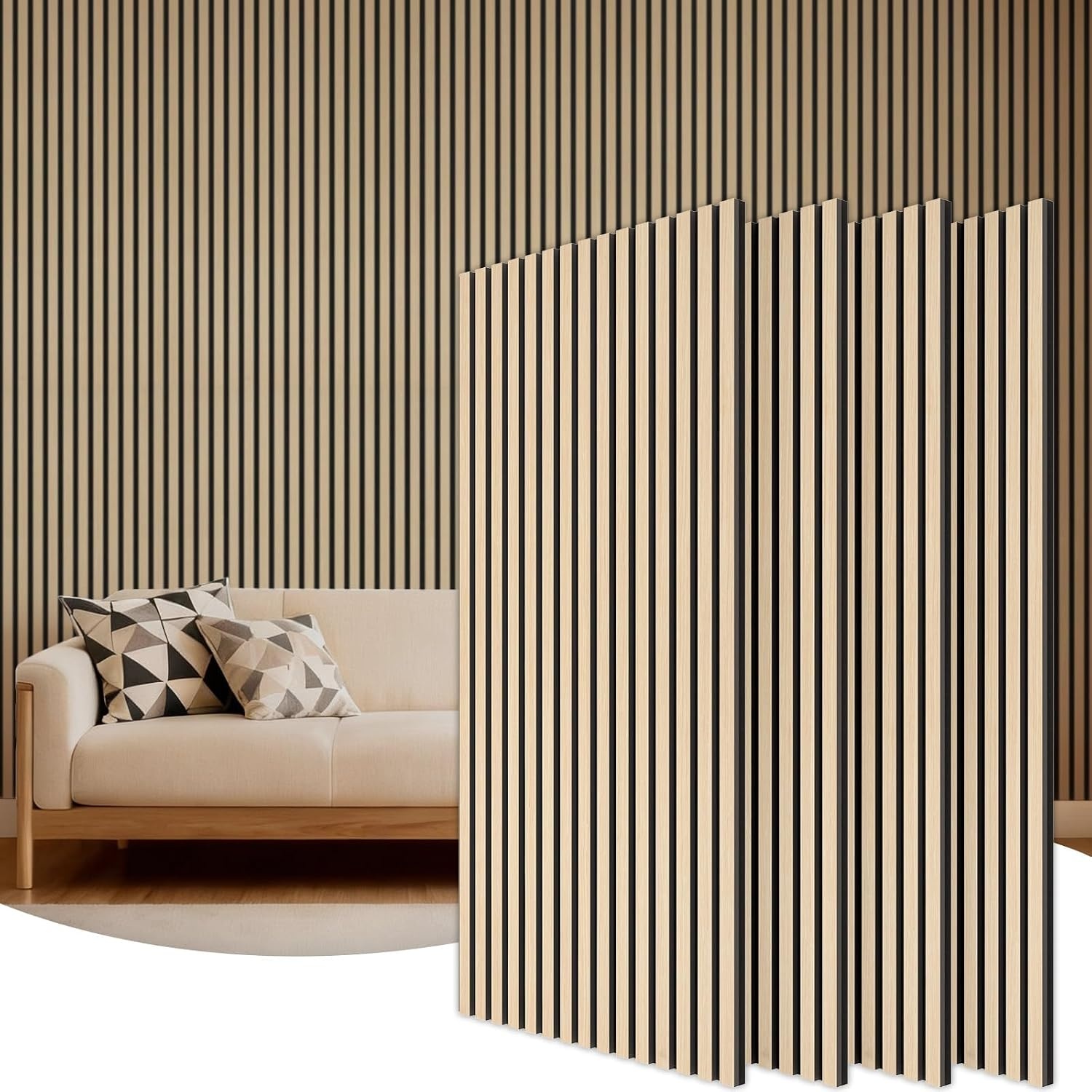 Akustik-Wandpaneele 120x60cm, 4er Set, Burly Holz - 34% Rabatt