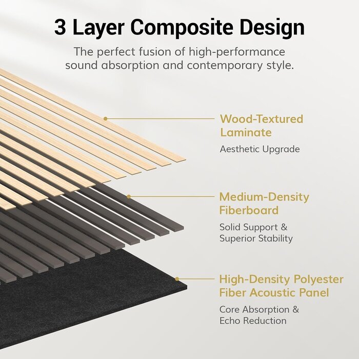 Akustik-Wandpaneele 120x60cm, 4er Set, Burly Holz - 34% Rabatt