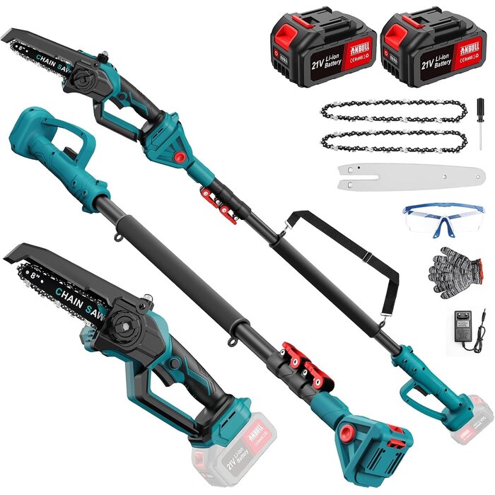 2-in-1 Akku-Teleskop-Kettensäge 21V, 8 Zoll, 2,97m, 34% Rabatt