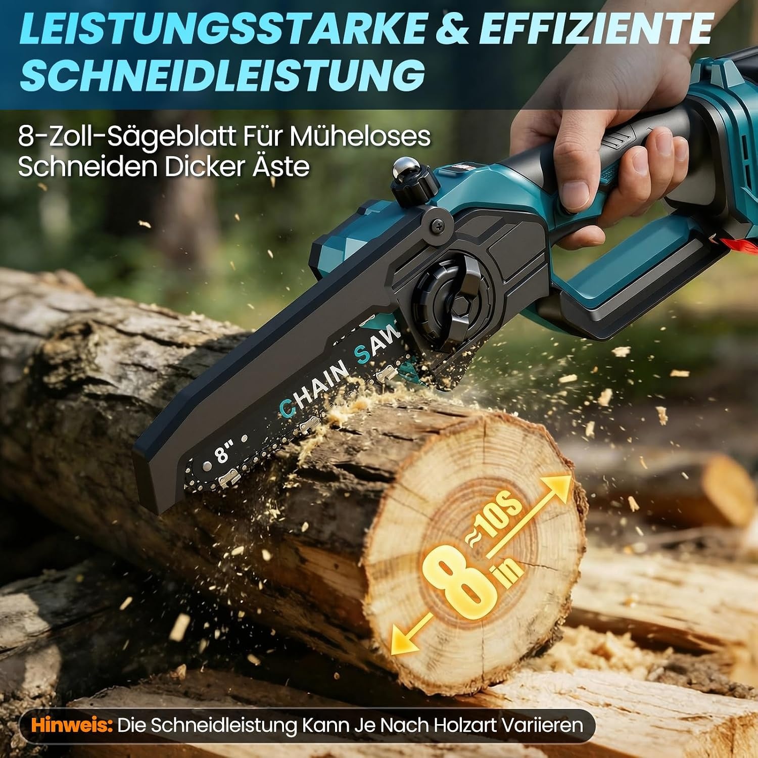2-in-1 Akku-Teleskop-Kettensäge 21V, 8 Zoll, 2,97m, 34% Rabatt