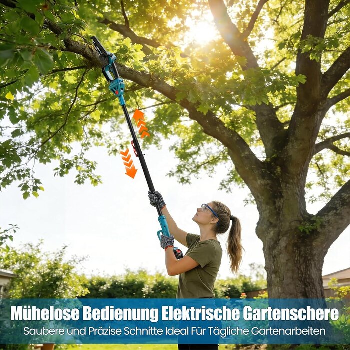 2-in-1 Akku-Teleskop-Kettensäge 21V, 8 Zoll, 2,97m, 34% Rabatt