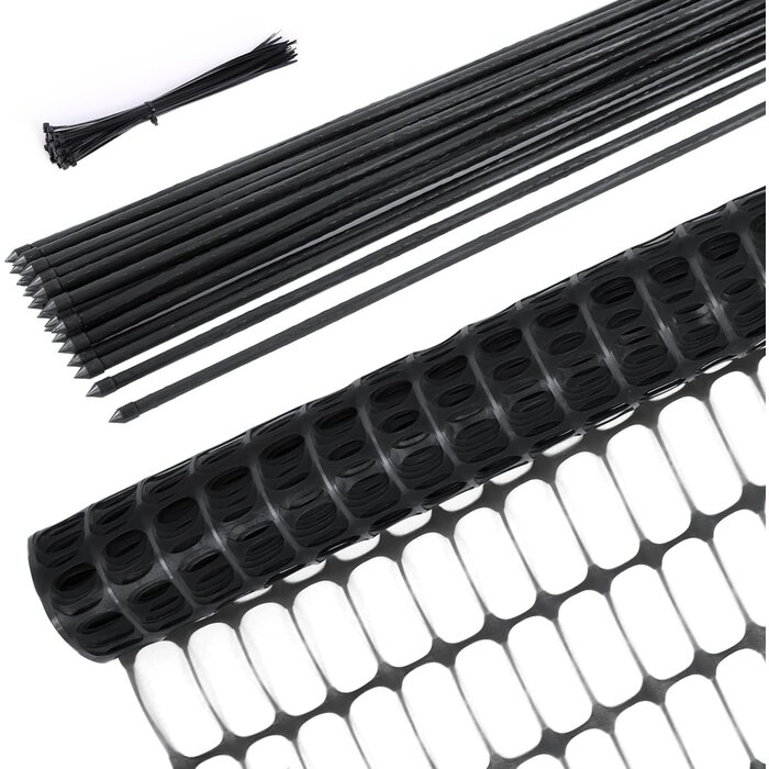 Amazon Mobiler Maschendrahtzaun 30m x 1m mit 25 Pfosten - Schwarz - 33% Rabatt