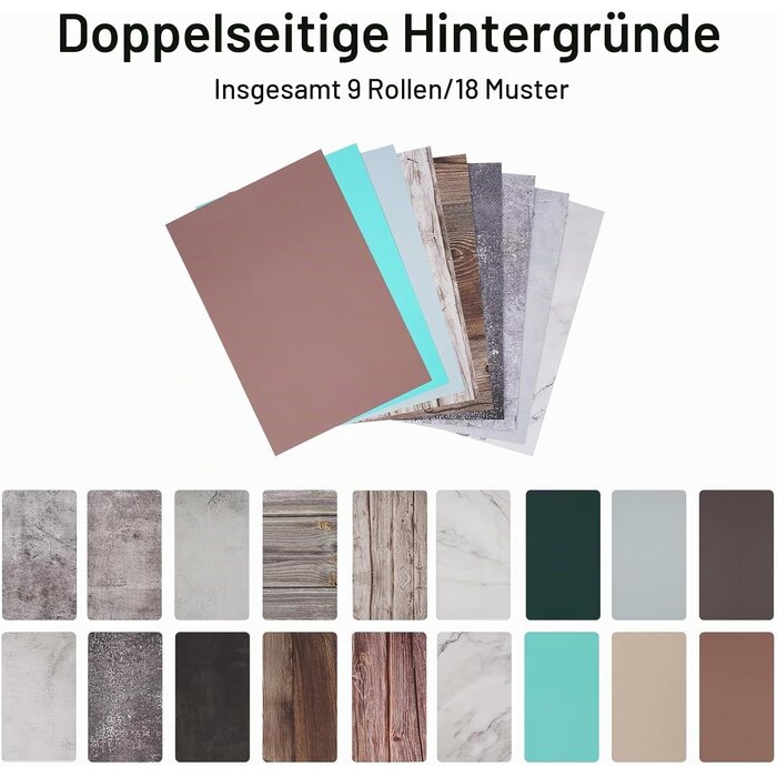 Foto-Hintergrundset 30x40 cm für Produktfotos - 33% Rabatt