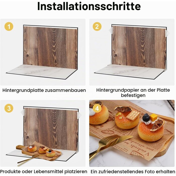 Foto-Hintergrundset 30x40 cm für Produktfotos - 33% Rabatt