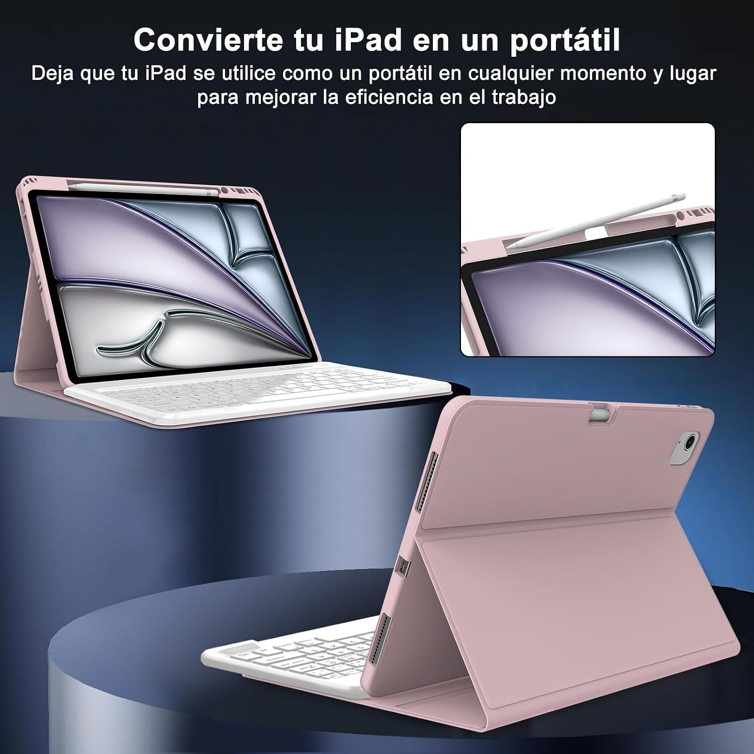 Tastatur-Hülle iPad Air 13 Zoll (M2) 2024 - Hellrosa - 24% Rabatt