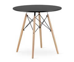 Viking Choice Runder Esstisch TODI 80 cm Schwarz - 33% Rabatt