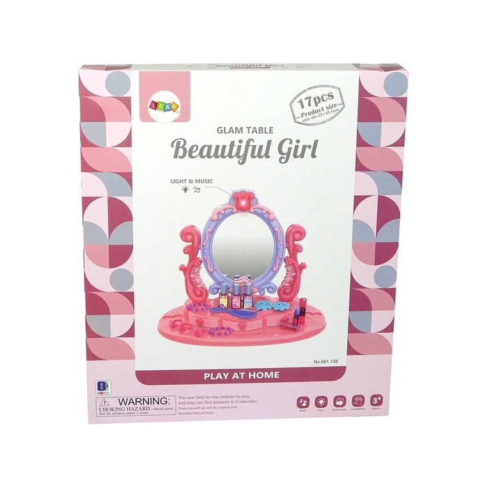 Kinderschminktisch Pink mit Licht & Sound - 32% Rabatt - Wie neu