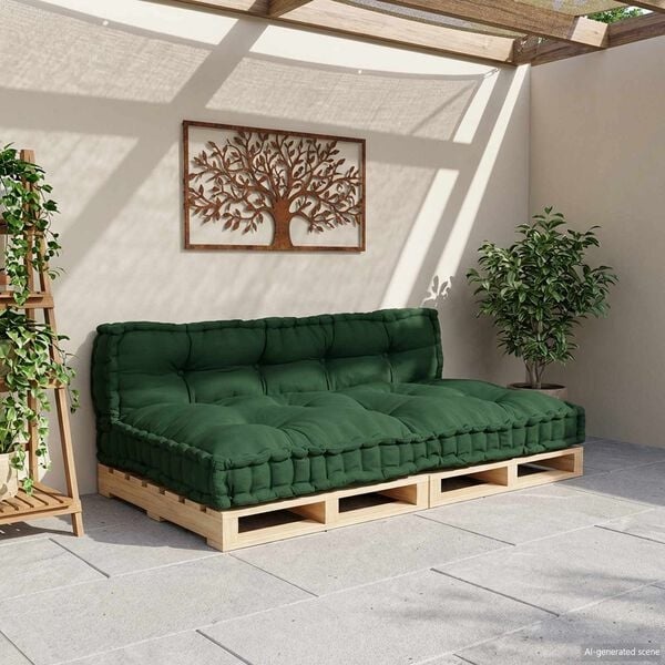 Vidaxl Palettensofa-Kissen 120x80cm in Grün - 35% Rabatt - Ausgepackt