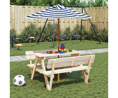 Vidaxl Kinder-Sonnenschirm Blau-Weiß 120cm - 49% Rabatt - Ausgepackt