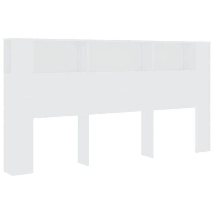 Vidaxl Kopfteil-Regal 200x18,5x104,5 cm Weiß - 34% Rabatt