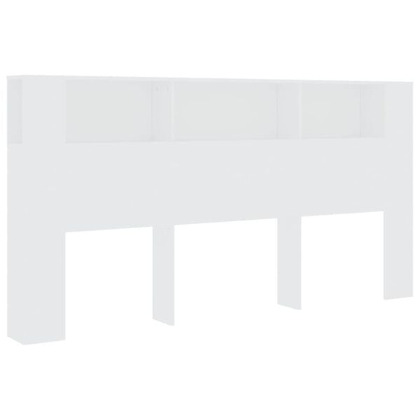 Vidaxl Kopfteil-Regal 200x18,5x104,5 cm Weiß - 34% Rabatt