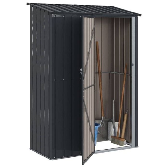 Vidaxl Metall-Gerätehaus Anthrazit 140,5 x 74 x 200 cm - 35% Rabatt