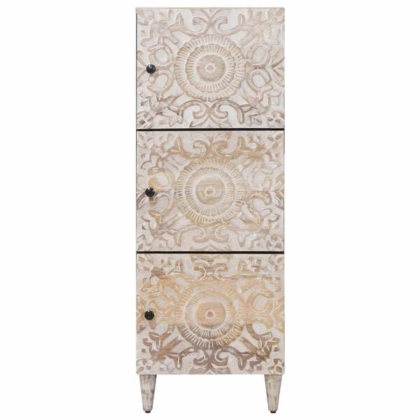 Vidaxl Hochschrank aus Mangoholz, Weiß - 35% Rabatt
