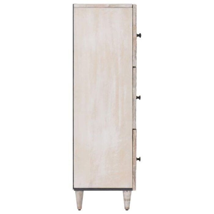Vidaxl Hochschrank aus Mangoholz, Weiß - 35% Rabatt