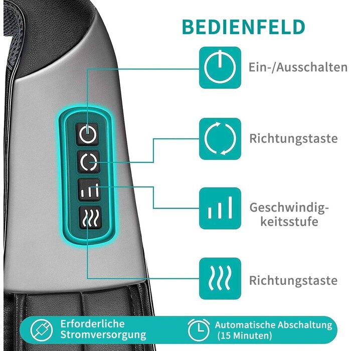 Shiatsu-Massagegerät für Nacken & Rücken - 33% Rabatt