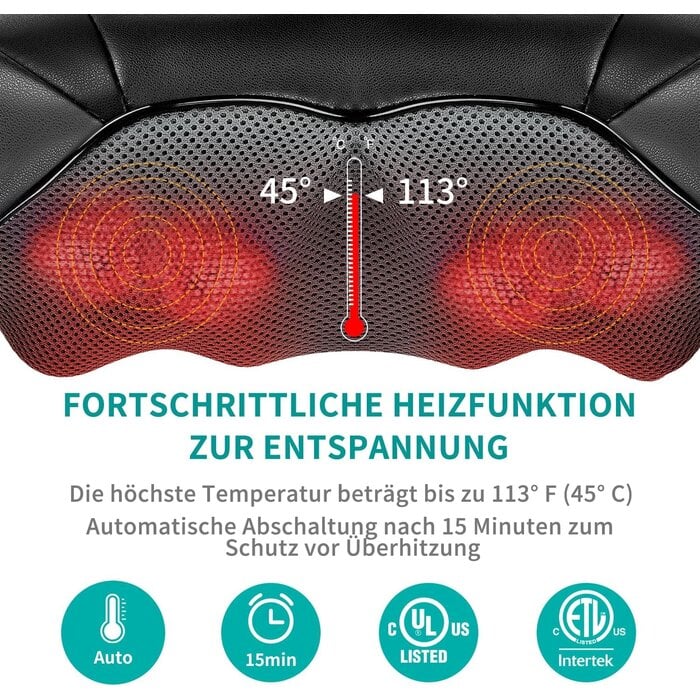 Shiatsu Nacken- & Rückenmassagegerät - 33% Rabatt auf Ausgepackt-Modell