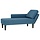 Samt-Chaiselongue in Blau mit rechter Armlehne - 34% Rabatt