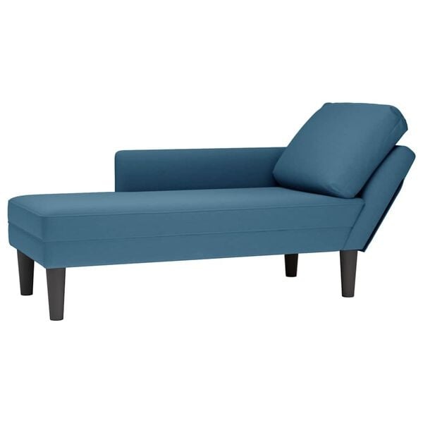 Vidaxl Samt-Chaiselongue in Blau mit rechter Armlehne - 34% Rabatt