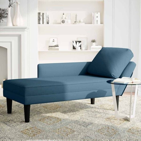 Vidaxl Samt-Chaiselongue in Blau mit rechter Armlehne - 34% Rabatt