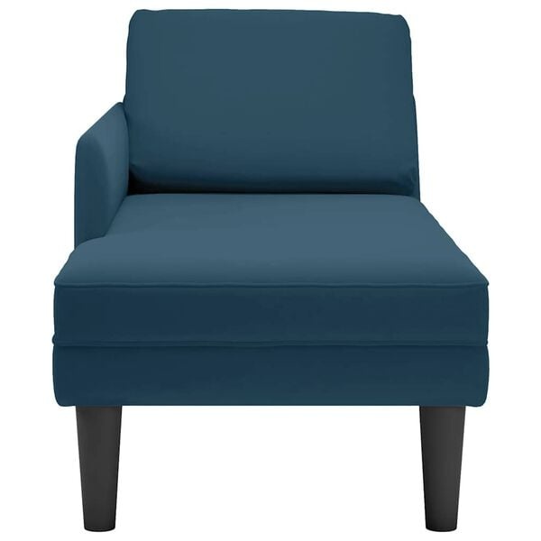 Vidaxl Samt-Chaiselongue in Blau mit rechter Armlehne - 34% Rabatt