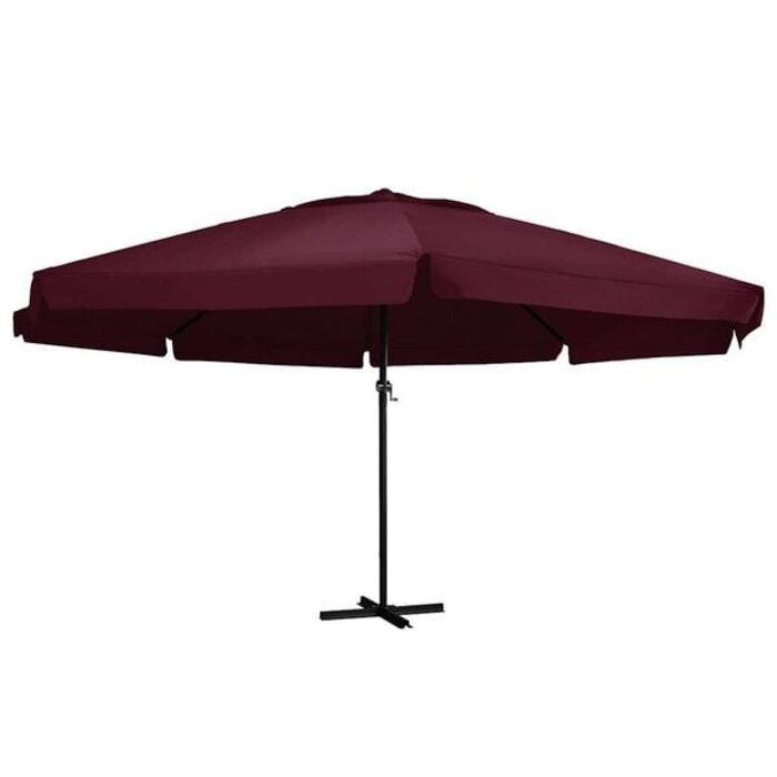 Vidaxl Luxus Gartenschirm 600 cm Bordeauxrot - 35% Rabatt