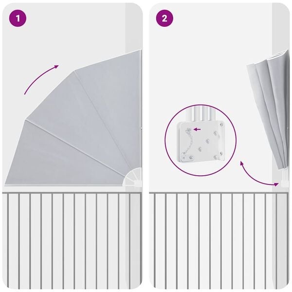 Vidaxl Klappbarer Balkonsichtschutz 210x210 cm Grau - 32% Rabatt