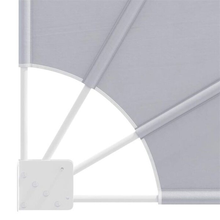 Vidaxl Klappbarer Balkonsichtschutz 210x210 cm Grau - 32% Rabatt