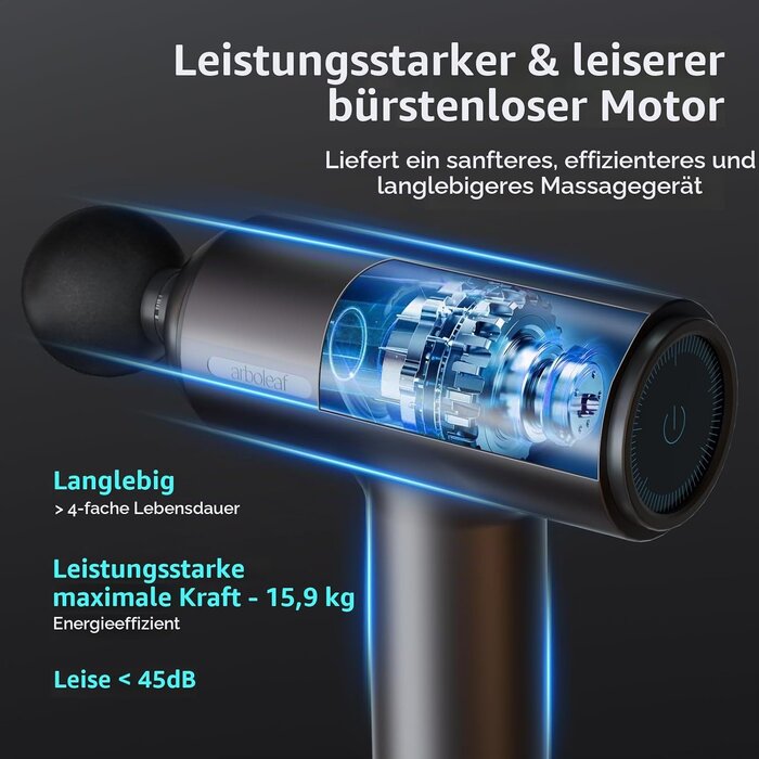 Massagepistole Deep Tissue mit 7 Aufsätzen - Schwarz - 33% Rabatt