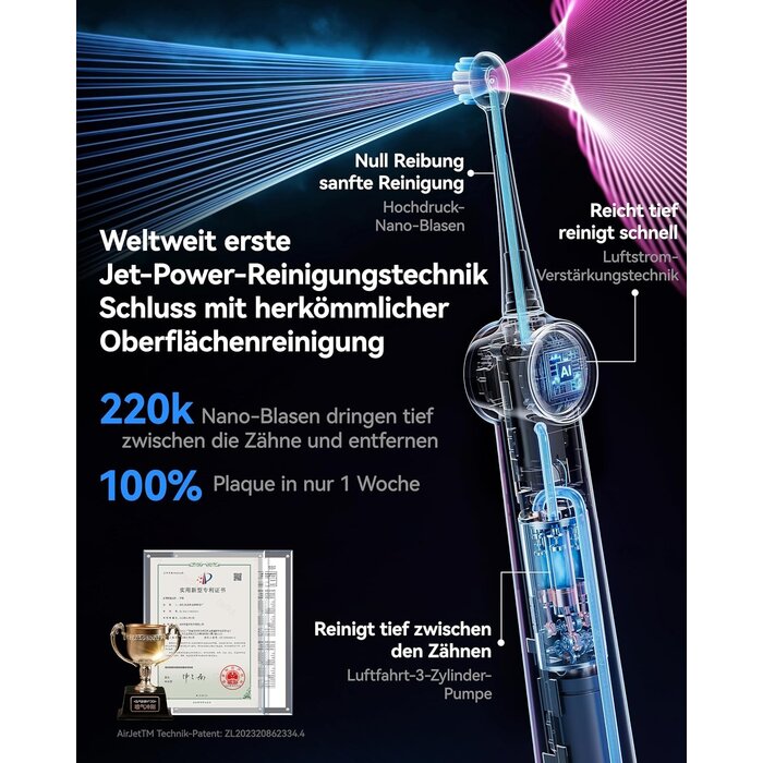Schallzahnbürste mit BubbleJet-Technologie - 34% Rabatt auf Retourenware