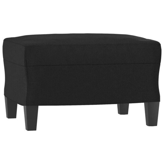 Vidaxl Eleganter Fußhocker in Schwarz - Kunstleder - 60x50x41 cm - 33% Rabatt