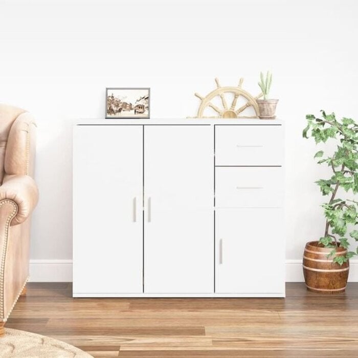 Vidaxl Weißes Sideboard 91x29,5x75 cm - 34% Rabatt auf Rückläufer