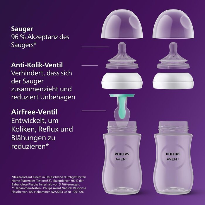 Anti-Kolik Babyflaschen-Set (0-12 Monate) - 32% Rabatt