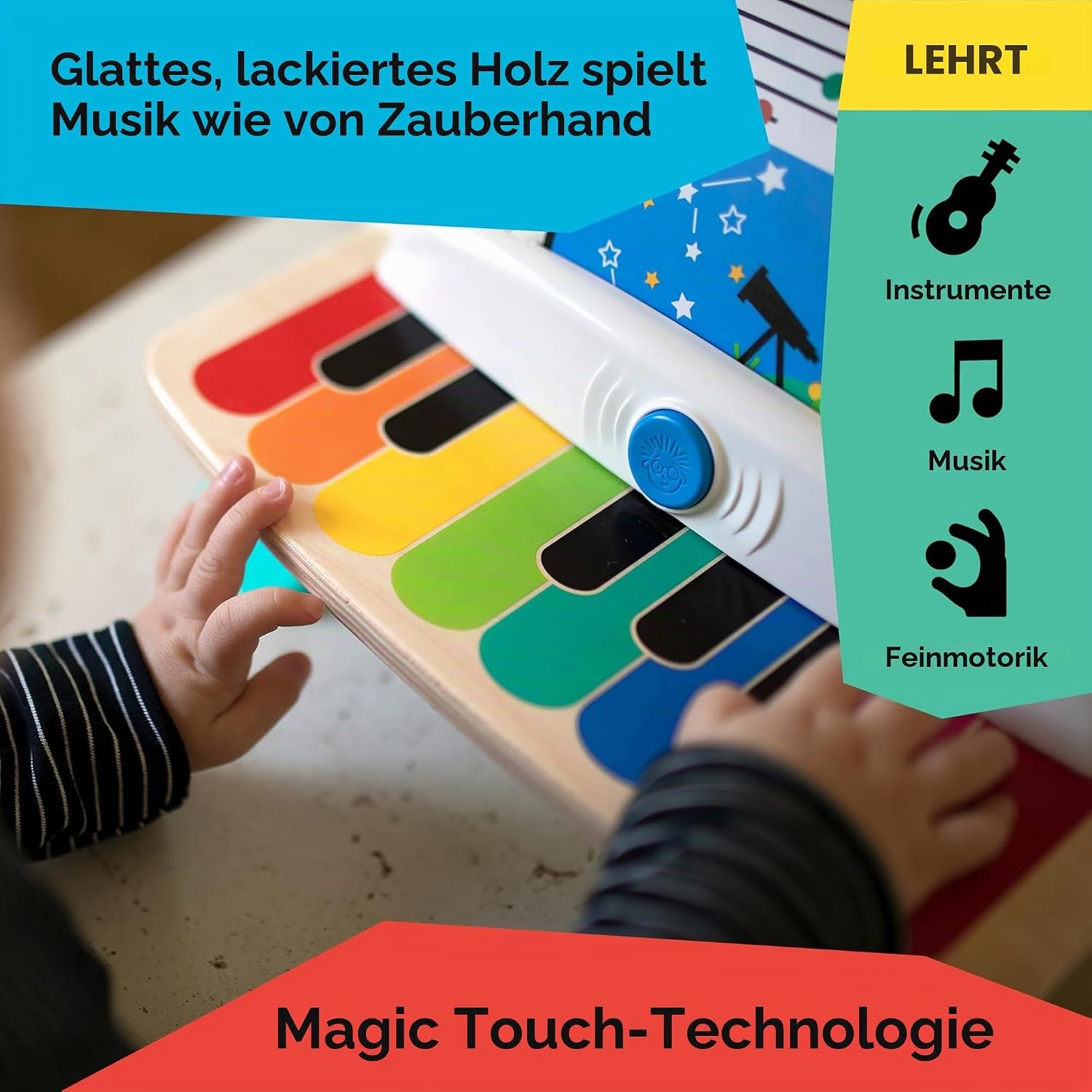 Magic Touch Holz-Piano für Kleinkinder, 32% Rabatt - Ausgepackt & Guter Zustand