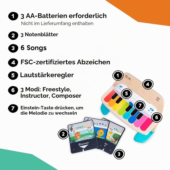 Magic Touch Holz-Piano für Kleinkinder, 32% Rabatt - Ausgepackt & Guter Zustand