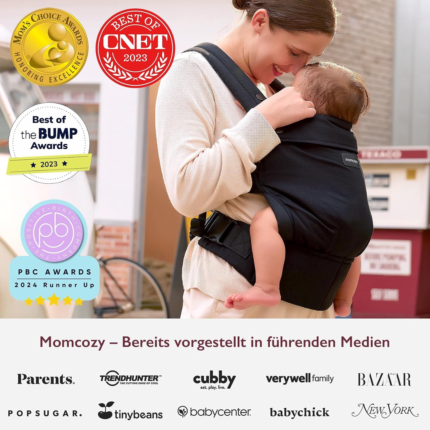 Ergonomische Babytrage, 3-20 kg - Schwarz - 34% Rabatt