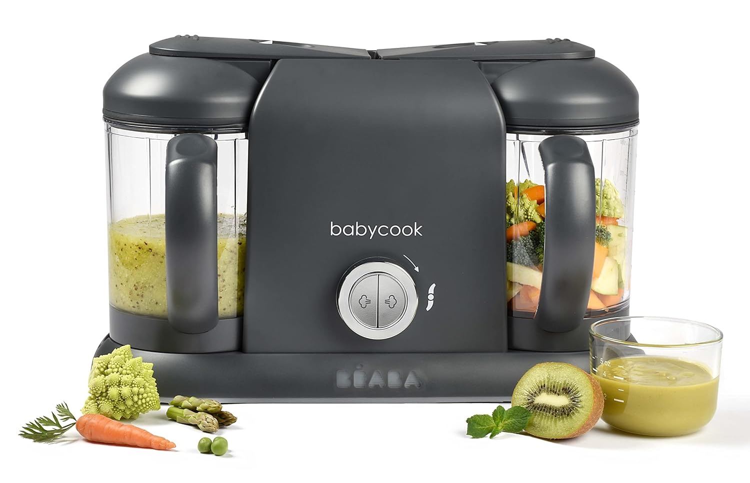 4-in-1 Babynahrungszubereiter 2,2L XXL, Dampfgarer & Mixer - 34% Rabatt