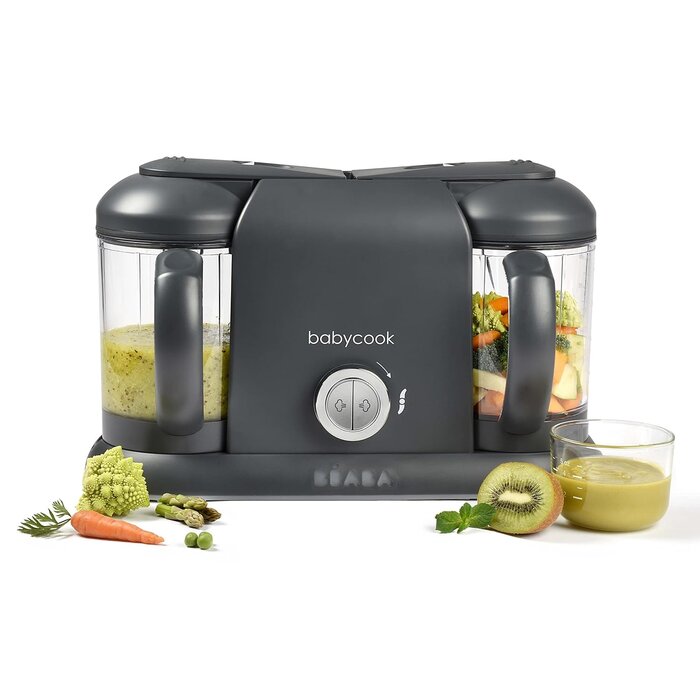 4-in-1 Babynahrungszubereiter 2,2L XXL, Dampfgarer & Mixer - 34% Rabatt