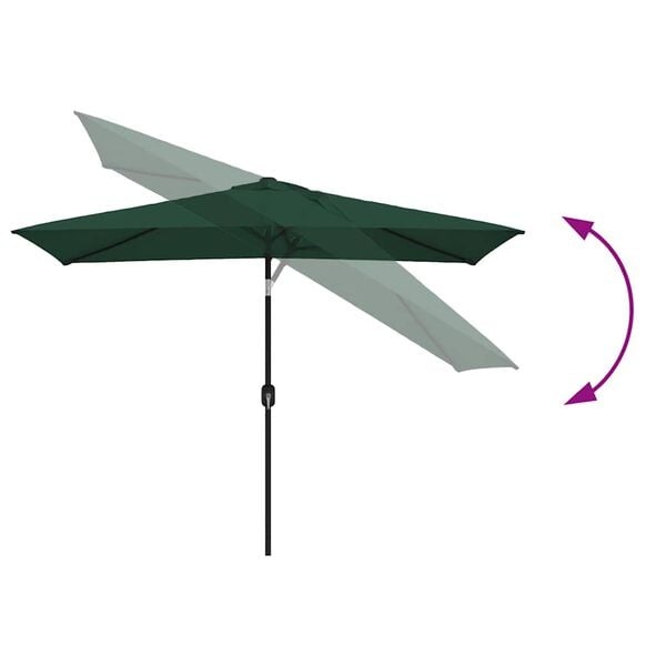 Vidaxl Rechteckiger Sonnenschirm 200x300 cm Grün - 34% Rabatt