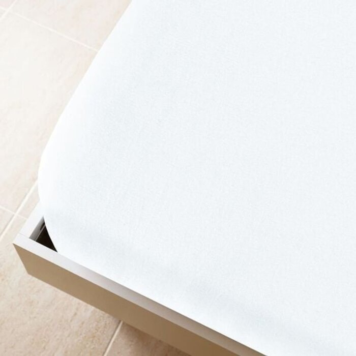 Vidaxl Jersey Spannbettlaken 180x200 cm - 100% Baumwolle - Weiß - 31% Rabatt