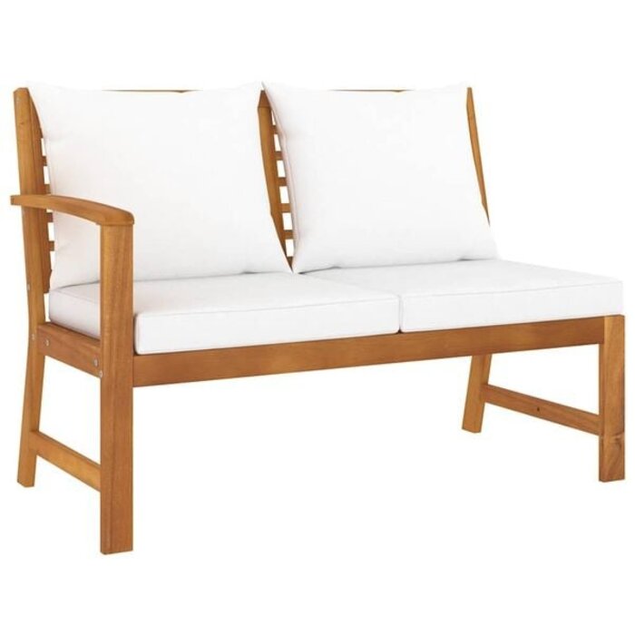 Vidaxl Gartenbank Akazienholz 114,5 cm mit Polster - 35% Rabatt