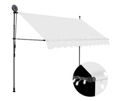 Vidaxl Manuelle Markise mit LED 250 cm, Creme - 46% Rabatt