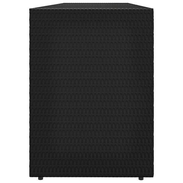 Vidaxl Gartenschrank aus Poly-Rattan 198x55,5x80cm Schwarz - 35% Rabatt